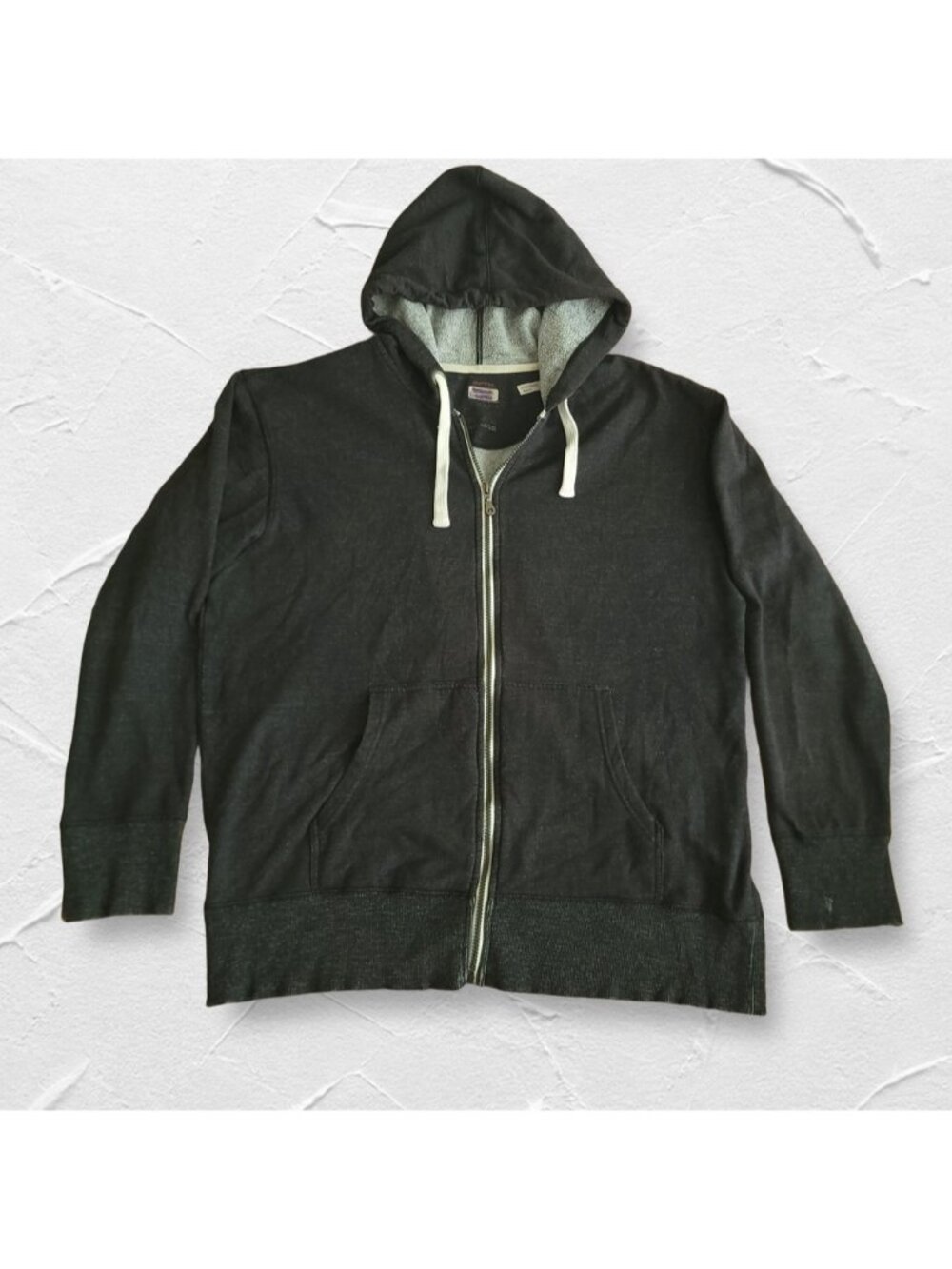 SPTX Oversized Heather Gray Slim Zip Hoodie Vintage (One Size)